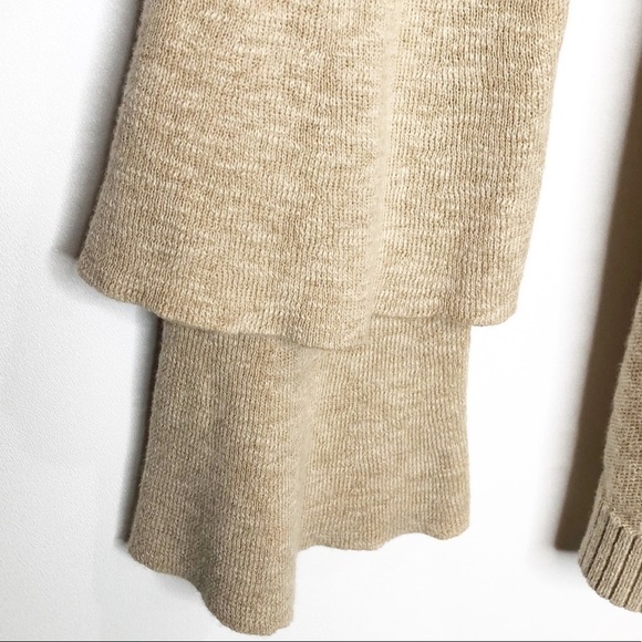 ✅ NWT J. Crew Cream Tiered Ruffled Sleeve Sweater X-SMALL - Picture 2 of 6